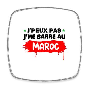 J'peux pas j'me barre au Maroc - Magnet carré - blanc - Devant