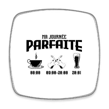 Guitariste | Ma journée Parfaite - Guitare !! - Magnet carré - blanc - Devant