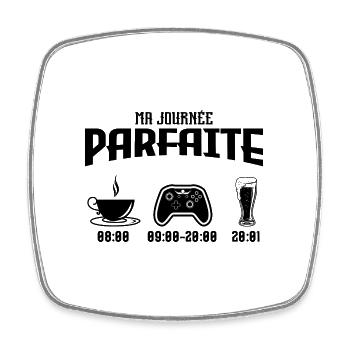 Manette | Ma journée parfaite - Magnet carré - blanc - Devant