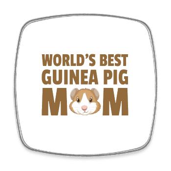 World's Best Guinea Pig Mom Guinea Pig Owner Pet C - Viereckiger Kühlschrankmagnet - Weiß - Vorne