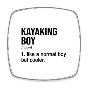 Kayaking Boy Like A Regular Boy But Cooler Kayak C - Viereckiger Kühlschrankmagnet - Weiß - Vorne