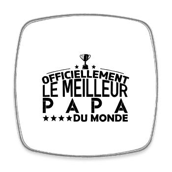 Papa Fête des pères cadeau pour papa | anniv papa - Magnet carré - blanc - Devant