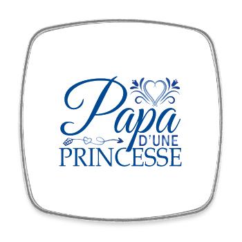 Papa fête des pères cadeau pour mon père fille - Magnet carré - blanc - Devant