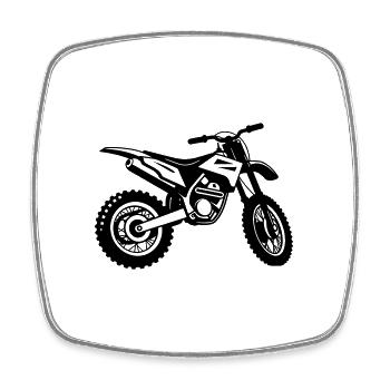 Motorcycle - Square fridge magnet - white - Front