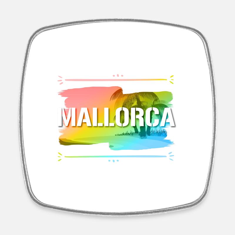 Mallorca - Viereckiger Kühlschrankmagnet - Weiß