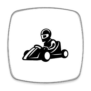 Kart - Square fridge magnet - white - Front