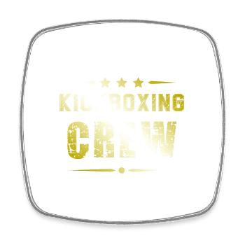 Kickboxing Crew - Viereckiger Kühlschrankmagnet - Weiß - Vorne