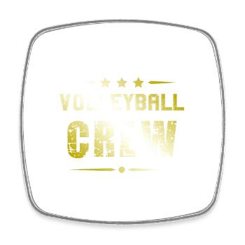 Équipe de volleyball - Magnet carré - blanc - Devant