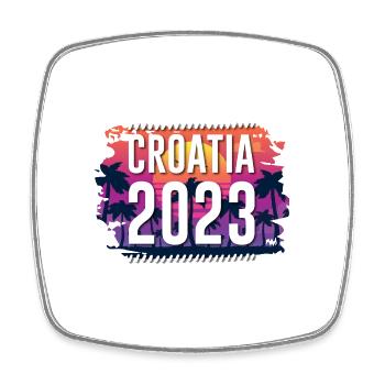 Croatia 2023 - Square fridge magnet - white - Front