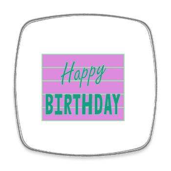 ALLES GUTE ZUM GEBURTSTAG. ALLES GUTE ZUM GEBURTSTAG. JAHRESTAG. - Viereckiger Kühlschrankmagnet - Weiß - Vorne