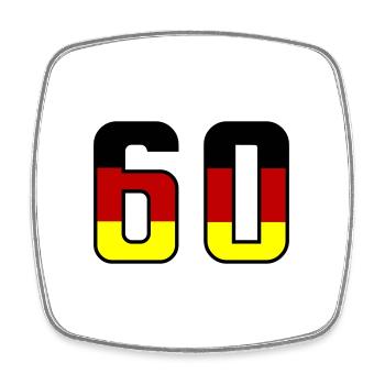 60 symbole de numéro Allemagne - Magnet carré - blanc - Devant