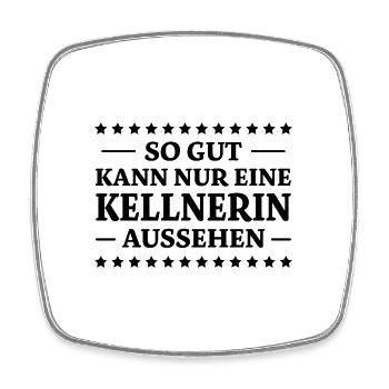 Kellnerin Spruch Kellner Beruf Kellnerin Geschenk - Viereckiger Kühlschrankmagnet - Weiß - Vorne
