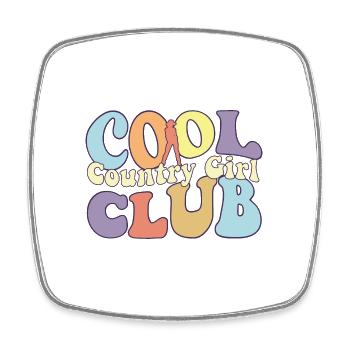 Cool Country Girls Club Howdy Rodeo Southern - Viereckiger Kühlschrankmagnet - Weiß - Vorne