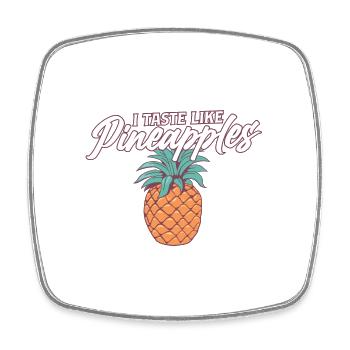 Style de vie échangiste J’ai le goût des ananas - Magnet carré - blanc - Devant