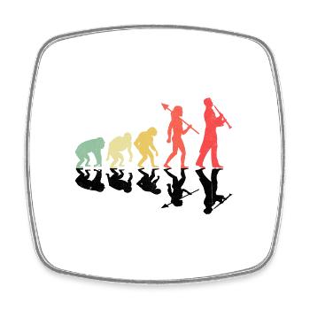 Oboe Player Oboe Evolution Marching Band Instrumen - Square fridge magnet - white - Front