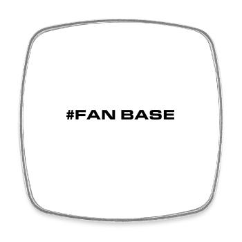 Fan Base Herz Liebe - Viereckiger Kühlschrankmagnet - Weiß - Vorne