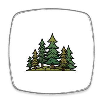 Wald Landschaft Bäume Natur - Viereckiger Kühlschrankmagnet - Weiß - Vorne