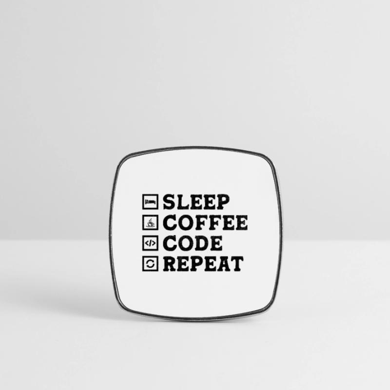 Café Codage Programmeur Codeur Développeur Nerd Coff Magnet carré