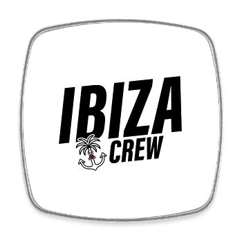 Ibiza Crew Anchor Palm Tree Heart Love - Square fridge magnet - white - Front