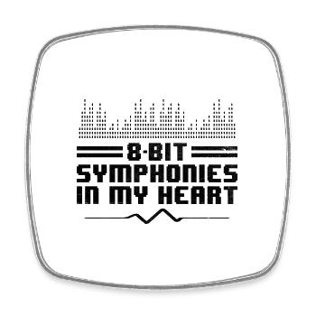 Chiptune Music Lover Groove to the Bleeps and Bloo - Square fridge magnet - white - Front