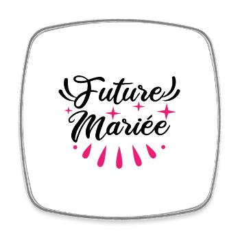 Future Mariée EVJF Enterrement de Vie Jeune Fille - Magnet carré - blanc - Devant
