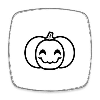 pumpkin - Square fridge magnet - white - Front