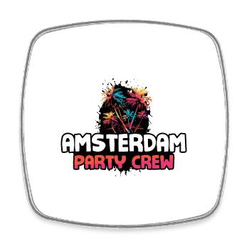 Équipe de fête d’Amsterdam - Magnet carré - blanc - Devant