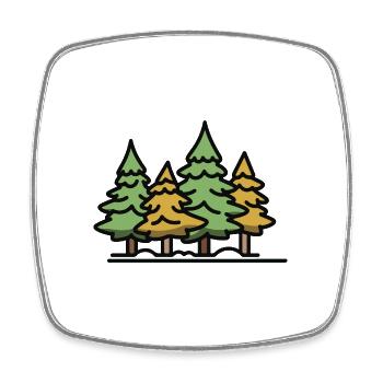 Forest Trees - Square fridge magnet - white - Front
