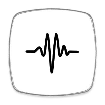 Heartbeat, pulse - Square fridge magnet - white - Front
