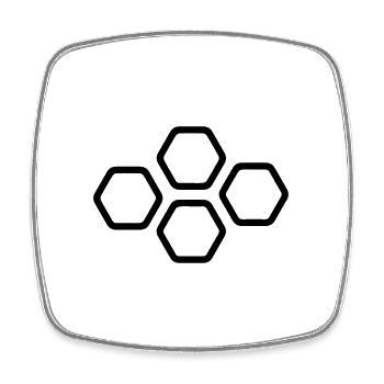 Imker symbol - Viereckiger Kühlschrankmagnet - Weiß - Vorne