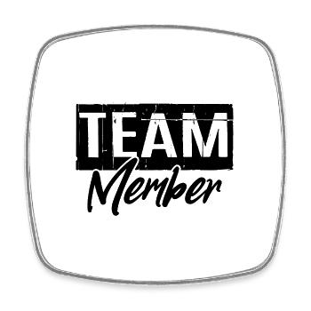 Team Members - Square fridge magnet - white - Front