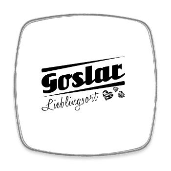 Goslar - Lieblingsort mit Stadtnamen - Viereckiger Kühlschrankmagnet - Weiß - Vorne