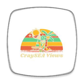CraySEA Views Beach Summer Ocean Tropical - Viereckiger Kühlschrankmagnet - Weiß - Vorne