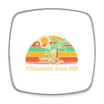 Vitamin Sea OD Beach Nurse Ocean Nursing Funny - Viereckiger Kühlschrankmagnet - Weiß - Vorne