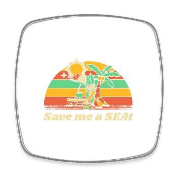Save me a SEA Beach Trip Ocean Travel Summer - Square fridge magnet - white - Front