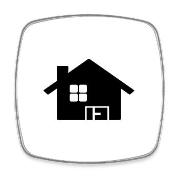 Maison Symbole Maison - Magnet carré - blanc - Devant