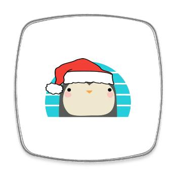 Weihnachten Pinguin - Viereckiger Kühlschrankmagnet - Weiß - Vorne