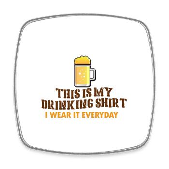 This Is My Drinking Shirt I Wear It Everyday Brewi - Viereckiger Kühlschrankmagnet - Weiß - Vorne
