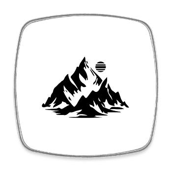 Berge Symbol Mountains - Square fridge magnet - white - Front