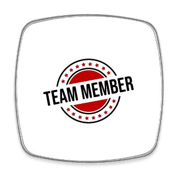 Membres de l’équipe - Magnet carré - blanc - Devant