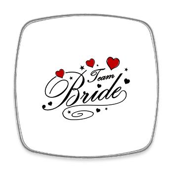 Team Bride Wedding - Square fridge magnet - white - Front
