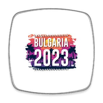 Bulgaria 2023 - Square fridge magnet - white - Front