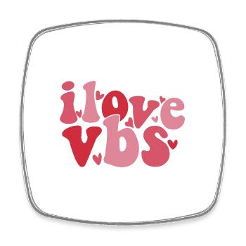 I Love VBS Crew Vacation Bible School Teacher - Square fridge magnet - white - Front