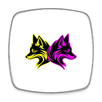Fuchs Tier - Viereckiger Kühlschrankmagnet - Weiß - Vorne