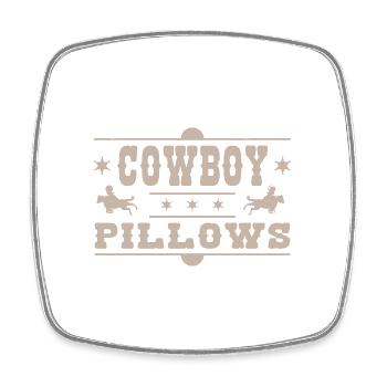 Cowboy Pillows Southern Girl Texas Lady Funny - Square fridge magnet - white - Front