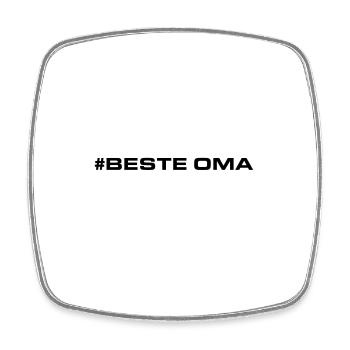 Beste Oma Herzen Liebe - Viereckiger Kühlschrankmagnet - Weiß - Vorne