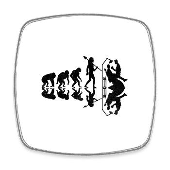 Retro Evolution Dentist Dental Dentistry Dentists - Square fridge magnet - white - Front