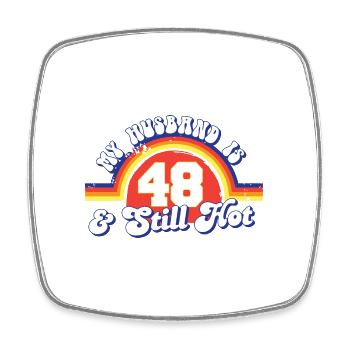 Mon mari a 48 ans et est toujours chaud et fier de sa femme 48 - Magnet carré - blanc - Devant
