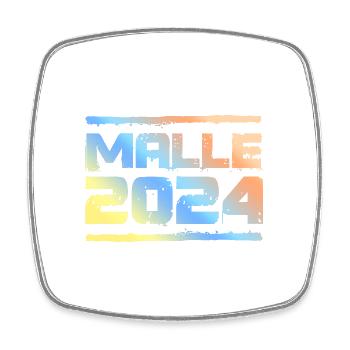 Malle 2024 Bunt - Viereckiger Kühlschrankmagnet - Weiß - Vorne
