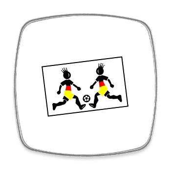 Fussballer Fussball Germany - Viereckiger Kühlschrankmagnet - Weiß - Vorne